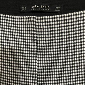 Zara Basic Collection Black and White Checkered pants